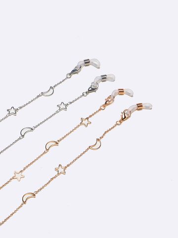 Hot Two-piece Set Eyeglasses Chain Gold And Silver Color Moon Xingx Glasses Cord Cross-border Mask Chain