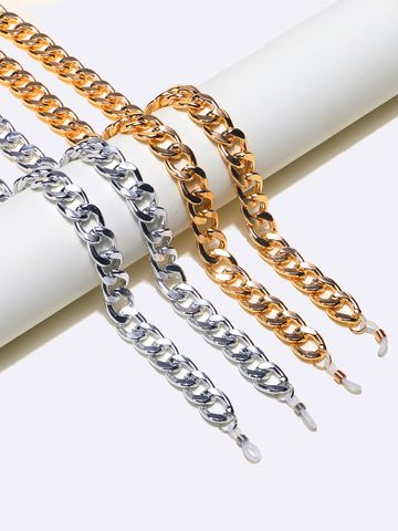 Simple Vintage Gold Silver Thick Chain Aluminum Glasses Mask Chain Wholesale Nihaojewelry