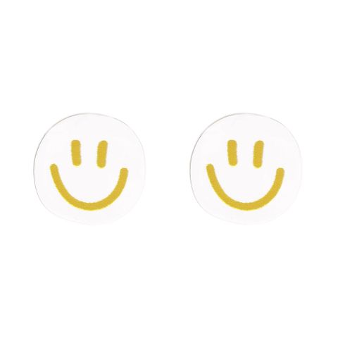 Cartoon Smiley Resin Transparent Smiley Earrings Wholesale Nihaojewelry