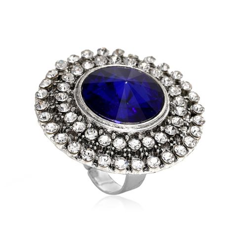 Full Diamond Round Opening Adjustable Ring Wholesale Jewelry Nihaojewelry