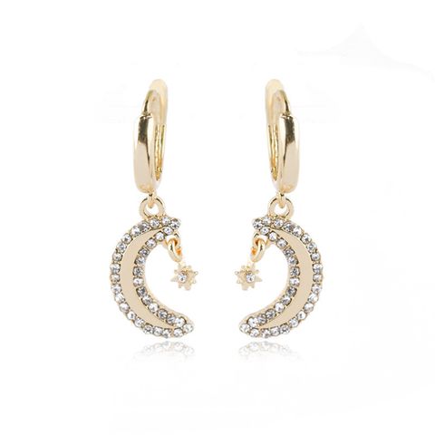 Großhandel Mode Pin Schmetterling Sterne Mond Kupfer Schnalle Ohrringe Set Nihaojewelry