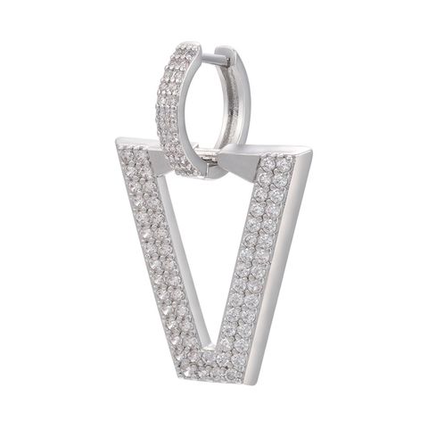 Wholesale Micro-studded Zircon Earrings Inverted Triangle Earrings Nihaojewelry