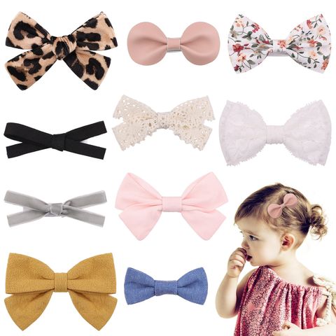 Children's Floral Bow Hairpin Set Wholesale Nihaojewelry