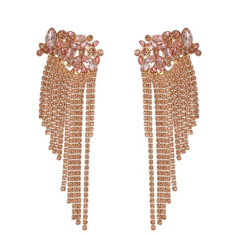 Exaggerated Geometric Flower Tassel Earrings Wholesale Jewelry Nihaojewelry