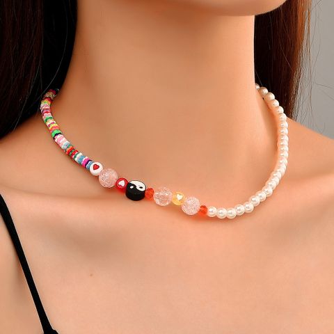 Retro Bohemian Style Handmade Beads Pearl  Splicing Necklace Wholesale Nihaojewelry