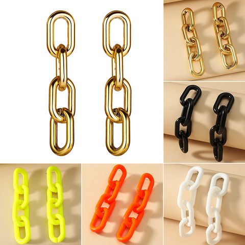 Pure Color Acrylic Chain Earrings Wholesale Nihaojewelry