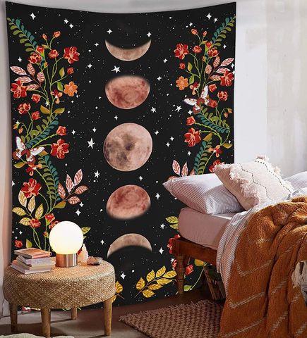 Vintage Moon Phase Flower Tapestry Home Decoration Wholesale Nihaojewelry