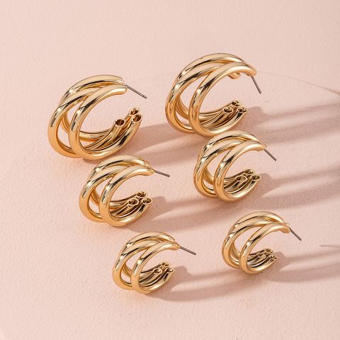 Retro Metal Multi-layer Earrings