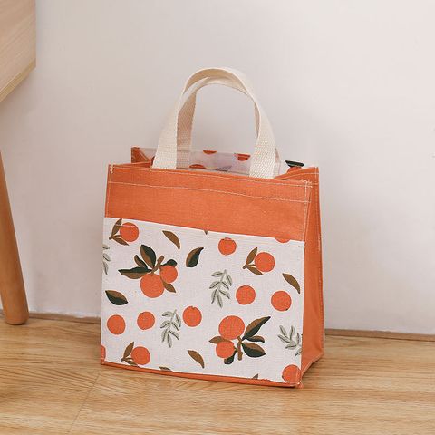 Simple Fruits Printing Portable Canvas Storage Bag Wholesale Nihaojewelry