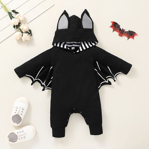 Halloween Solid Color Bat Baby Funny Romper Wholesale Nihaojewelry