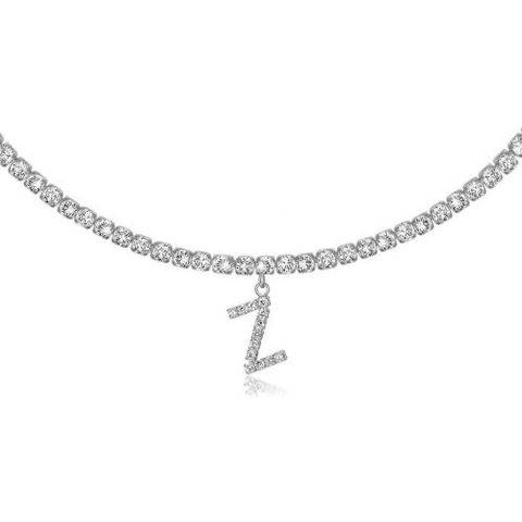 26 English Letter Diamond Pendant Necklace Wholesale Nihaojewelry