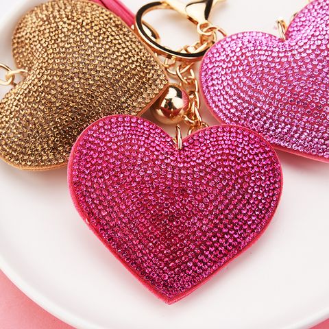 Creative Sequins Heart Pendant Tassel Key Chain Wholesale Nihaojewelry