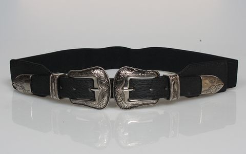 Cinturón Elástico Con Hebilla De Doble Cabeza Tallada Geométrica Retro Al Por Mayor Nihaojewelry