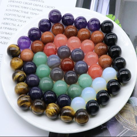 Non-porous 16mm Round Natural Amethyst Agate Wholesale Nihaojewelry