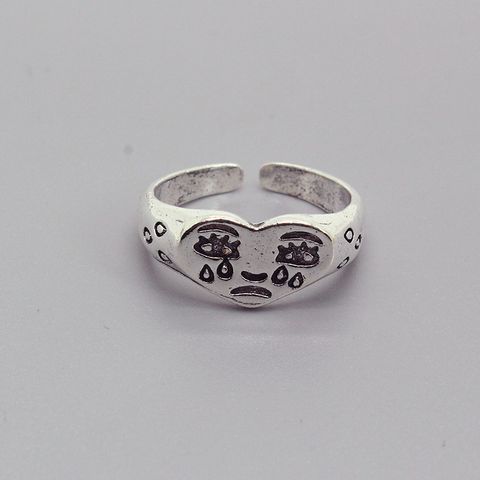 New Retro Funny Frog Crying Face Ring Creative Metal Hug Finger Ring Cross-border Jewelry