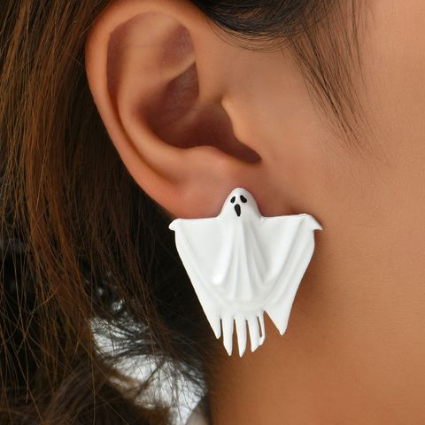Halloween Decoration Little Hanging Ghost Jewelry Scary Ghost Pendant Earrings White Ghost Earrings