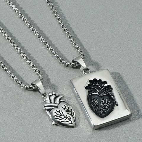 Creative Heart Pendant Personality Fashion Hip Hop Necklace Valentine's Day Gift Cross-border New Product