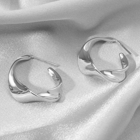 Women's 925 Silver Needle Glossy Earrings
