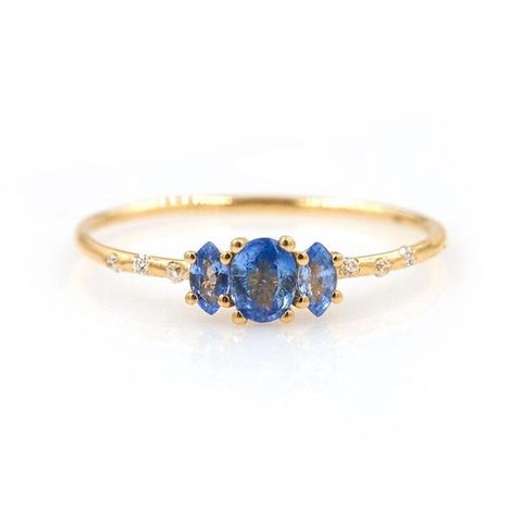 18k Simple Fashion Starry Sky Triple Zircon Copper Ring Wholesale Nihaojewelry