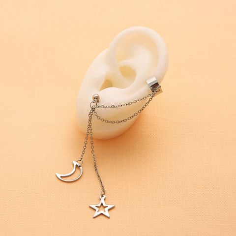 Retro Alloy Five-pointed Star Moon Non-pierced Ear Clips Wholesale Jewelry Nihaojewelry