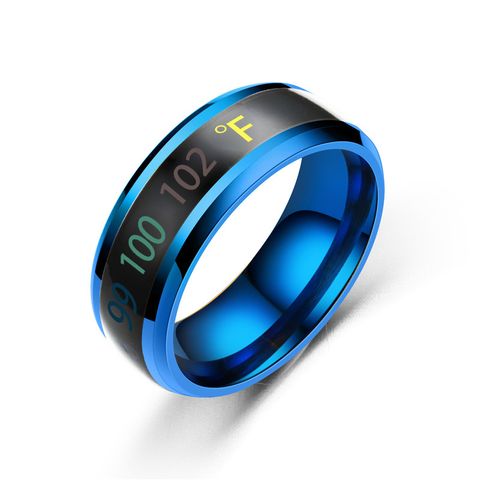 European And American Fashion New Style Smart Temperature Sensing Couple Ring Ecg Display Temperature Ring Source New Style Customization