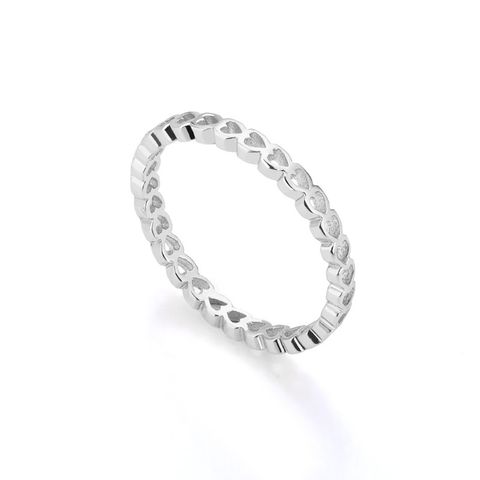 New Heart-shaped Stitching Stainless Steel Ring