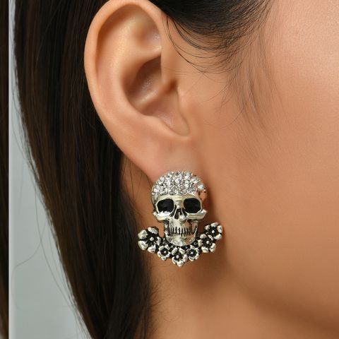 Halloween Jewelry Skull Head Stud Earrings Wholesale Nihaojewelry