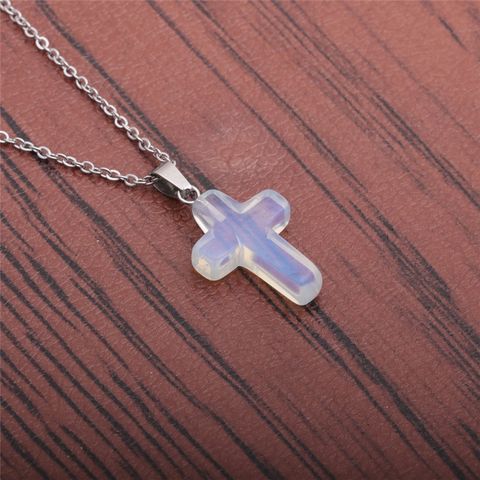 Simple Cross Stainless Steel Necklace Wholesale