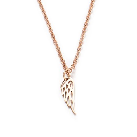 Hot Sale Titanium Steel Full Polished Laser Cutting Dream Wings Necklace
