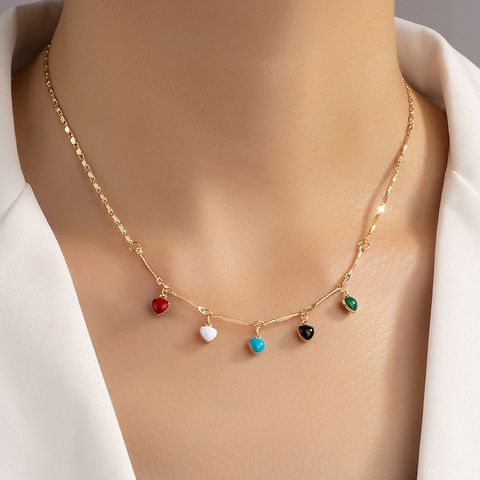 Simple Heart Necklace Hip Hop Sweater Chain Necklace Women Accessories Wholesale