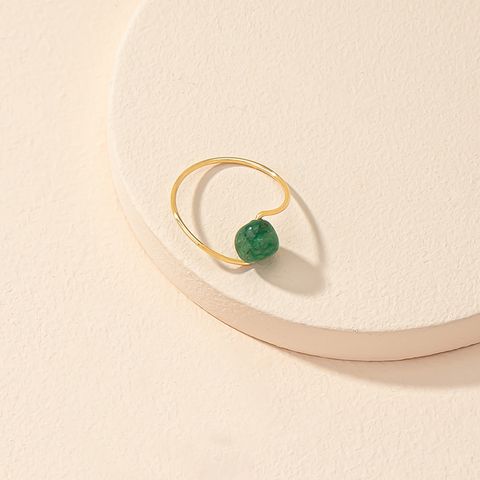 Beads Ring Female Niche Simple Retro Stone Ring Couple Ring