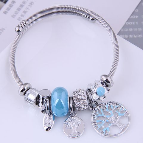 European And American Fashion Simple Tree Of Life Pendant Multi-element Bracelet