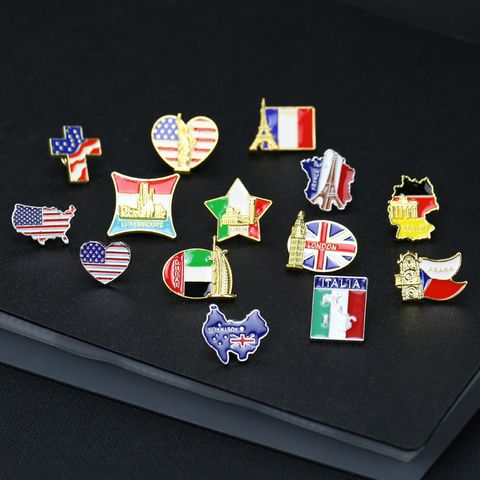 Retro Foreign Trade Tourism Souvenir Brooch Badge Collar Pin