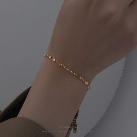 Geometric Titanium Steel 18K Gold Plated Bracelets In Bulk
