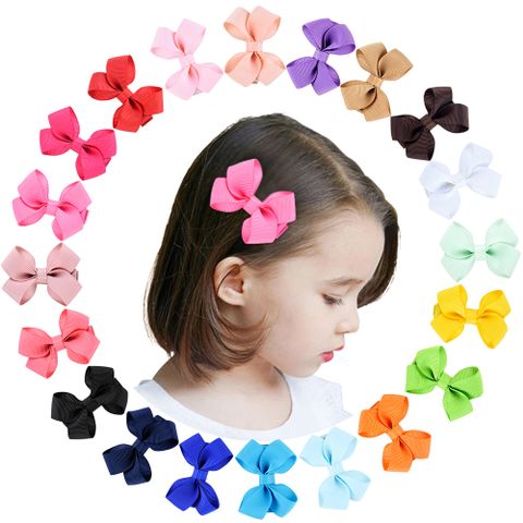 Contrasting Color Three-dimensional Twisted Leaf Bowknot Children's Hair Accessories