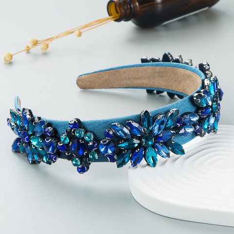 Fashion Shiny Stained Glass Drill Headband Simple Broad-brimmed Headband Hair Accessories