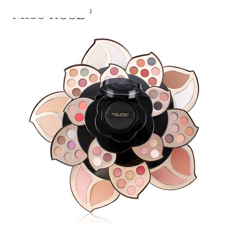 Conjunto De Maquillaje Multifuncional De Paleta De Flor De Ciruelo Negro Grande