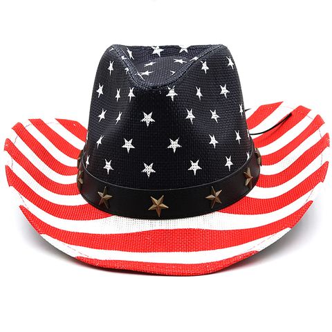 Sombrero De Vaquero Occidental Retro De La Bandera Americana De La Danza Del Marinero De La Moda