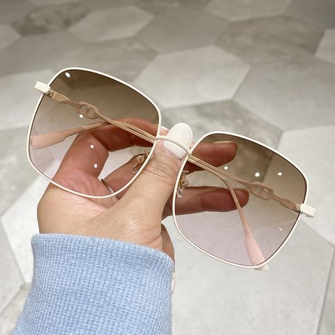 Fashion Square Metal Sunglasses  New Big Frame Sunglasses