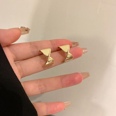 Fashion Geometric Alloy Plating Women's Hoop Earrings Drop Earrings 1 Pair