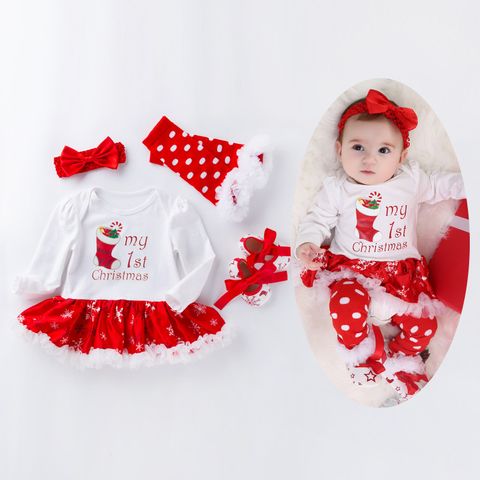 Christmas Fashion Cartoon Cotton Baby Rompers