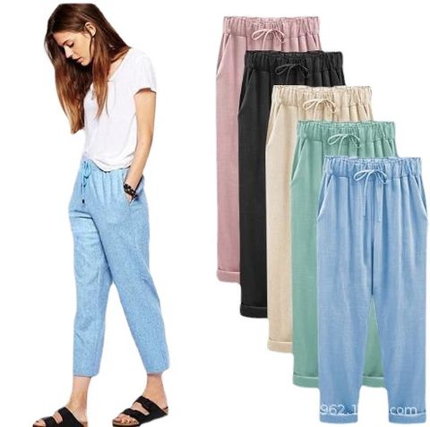 Women's Sports Simple Style Solid Color Ankle-length Pocket Patchwork Tapered Pants