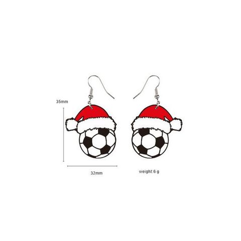 Cartoon Style Christmas Hat Ball Arylic Women's Drop Earrings 1 Pair