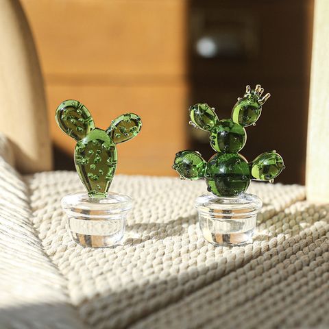 Creative Glass Plant Cactus Simple Desktop Home Decoration Ornaments