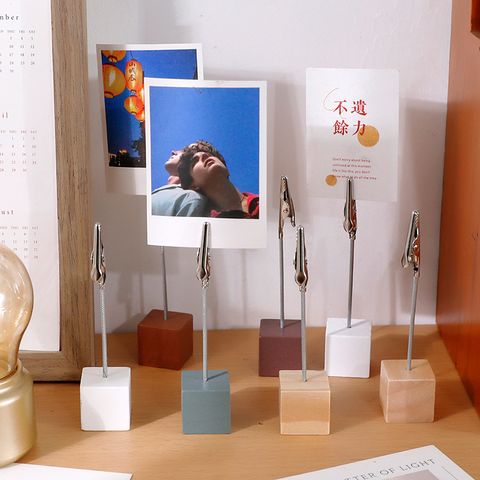 Cute Color Original Wood Desktop Vertical Note Photo Label Clip