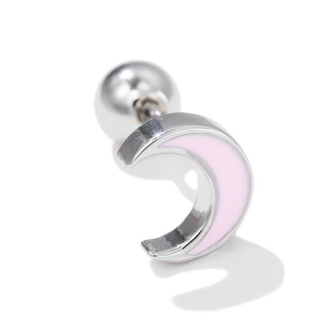 Love Ear Bone Studs Pink Peach Heart Star Moon Small Stud Earrings