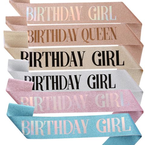 Birthday Letter Glitter Cloth Party Costume Props 1 Piece