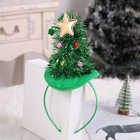 Christmas Fashion Christmas Tree Star Plastic Cloth Party Hair Band Costume Props 1 Piece