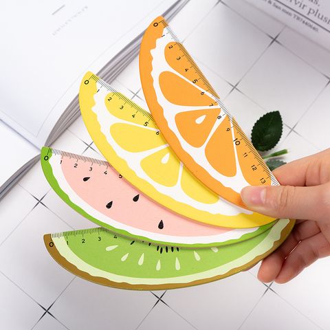 Cute Cartoon Fruit Pattern 15cm Ruler Student Creative Stationery Wholesale