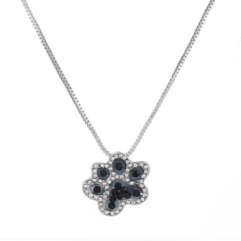 New Diamond-studded Paw Print Necklace Nhdp155691